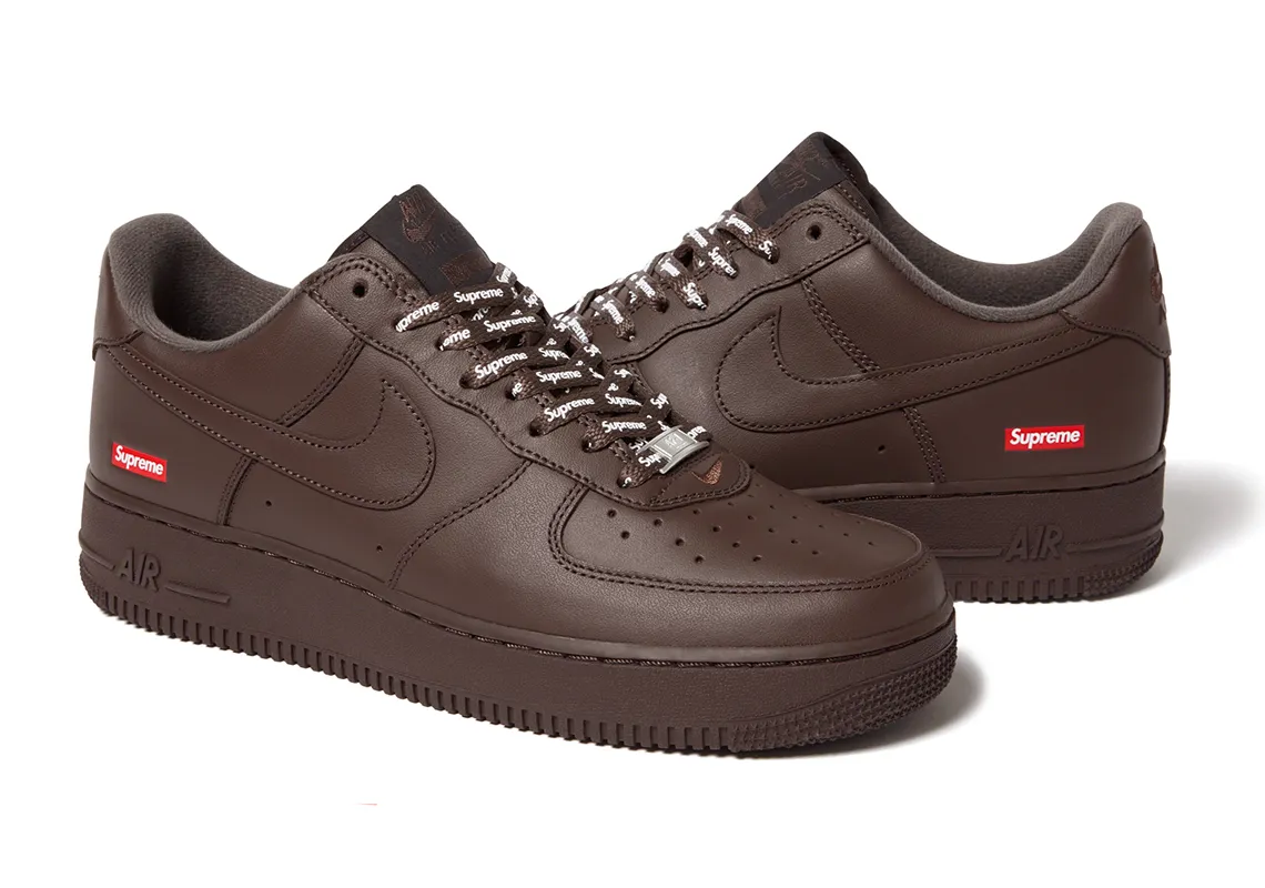 The Supreme x Nike Air Force 1 “Baroque Brown” collaboration is set to be released during the Fall/Winter 2023 season with an official launch date scheduled for November 2nd.